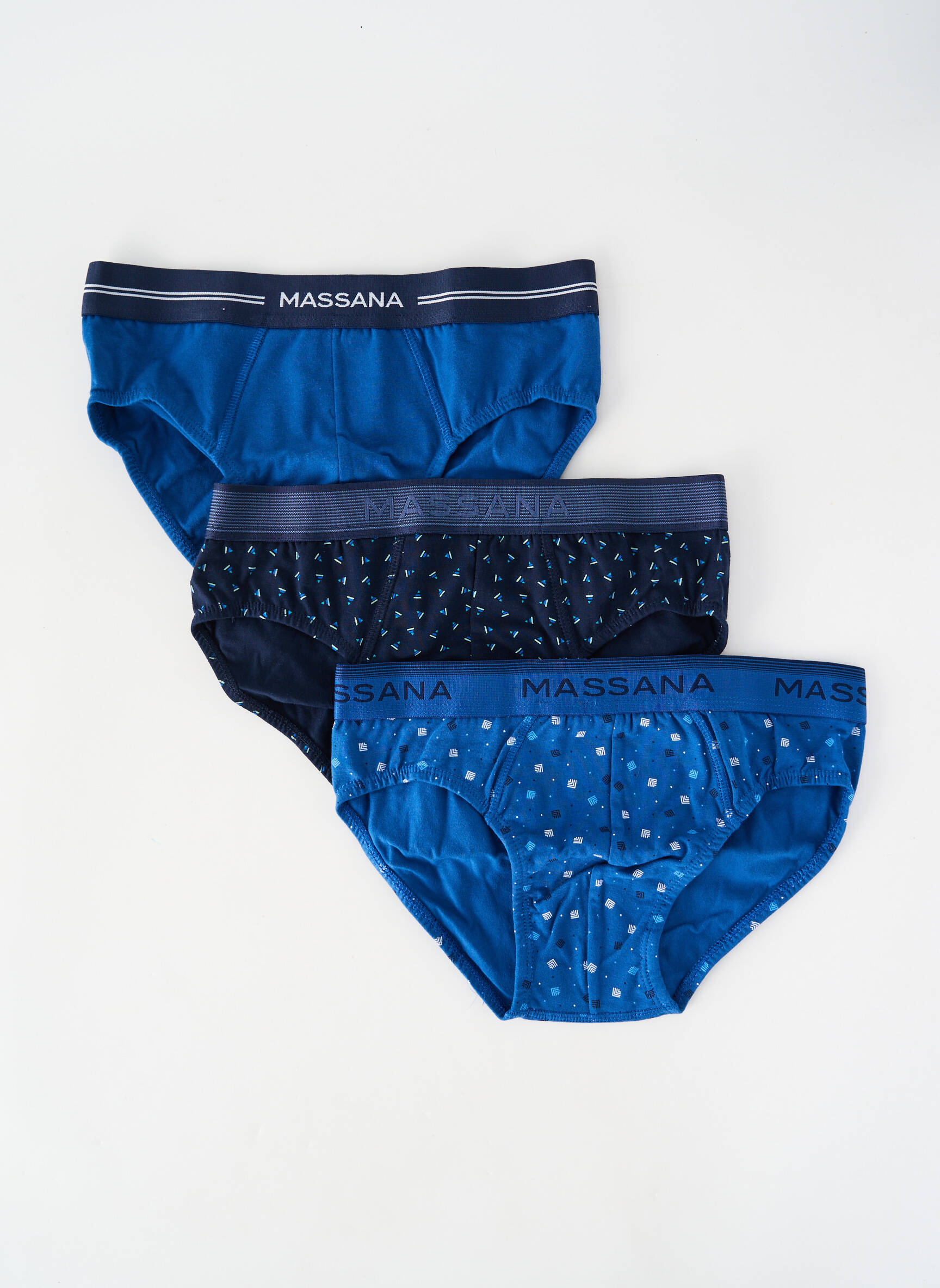 Slip tissage popeline bleu MASSANA homme