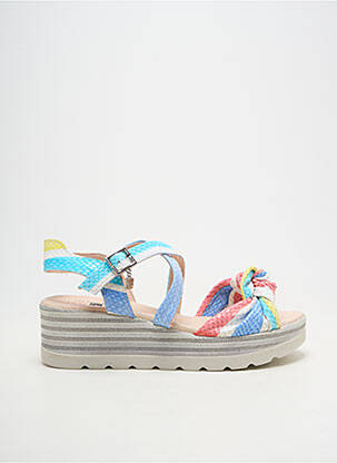 Sandales/nu pieds talon compensé talon de 4 à 6cm bleu JOSE SAENZ femme