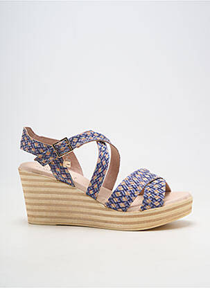 Sandales/nu pieds talon compensé talon de 7 à 9cm bleu JOSE SAENZ femme