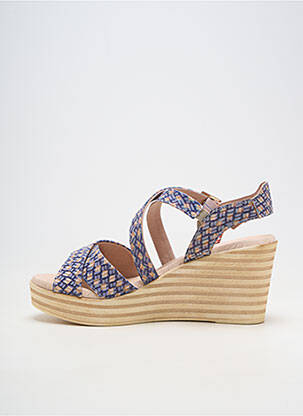 Sandales/nu pieds talon compensé talon de 7 à 9cm bleu JOSE SAENZ femme