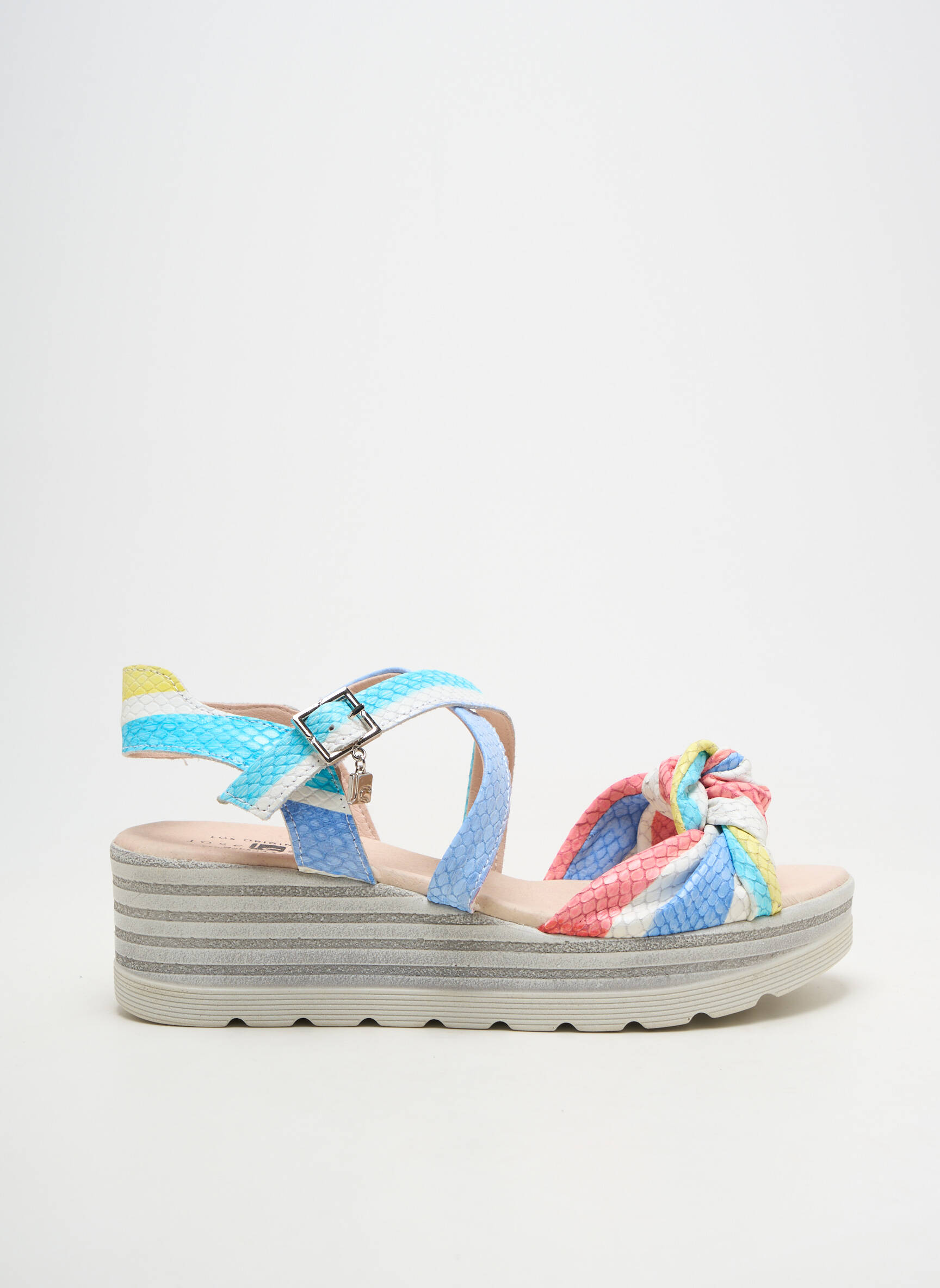 Sandales/nu pieds talon compensé talon de 4 à 6cm bleu JOSE SAENZ femme