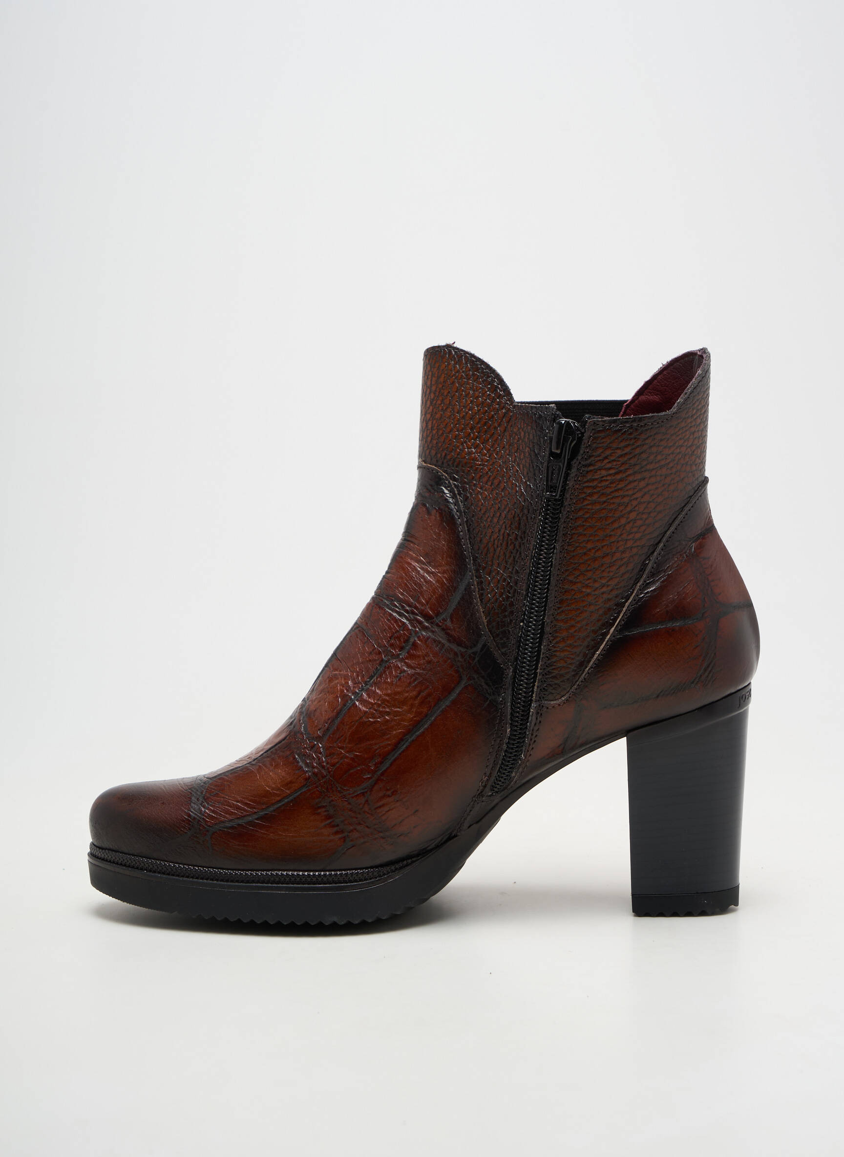Bottines/boots bout pointu talon de 7 à 9cm marron JOSE SAENZ femme