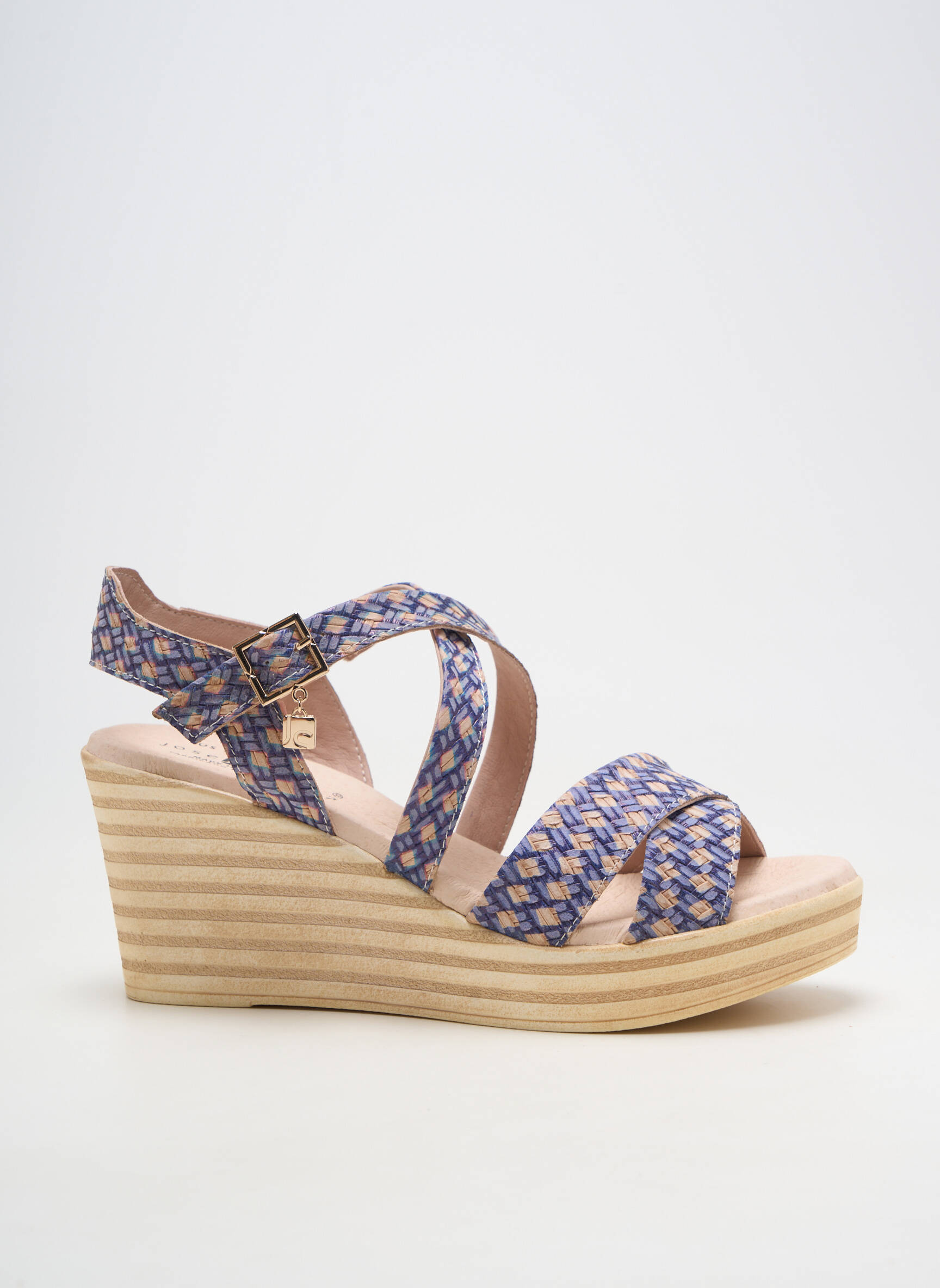 Sandales/nu pieds talon compensé talon de 7 à 9cm bleu JOSE SAENZ femme