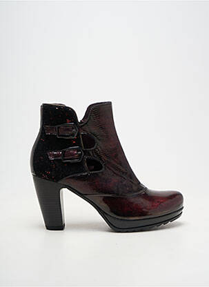 Bottines/boots matière lisse talon de 7 à 9cm rouge JOSE SAENZ femme