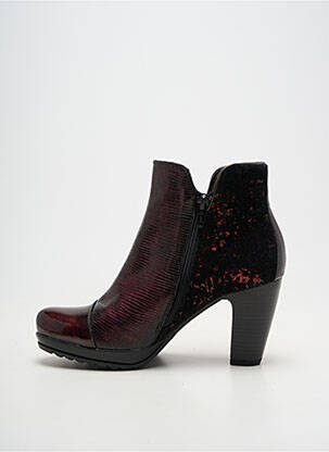 Bottines/boots matière lisse talon de 7 à 9cm rouge JOSE SAENZ femme