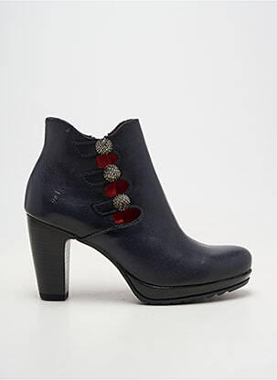 Bottines/boots matière lisse talon de 7 à 9cm bleu JOSE SAENZ femme