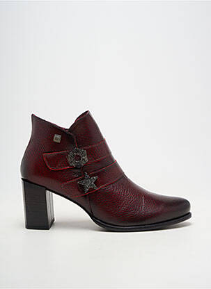 Bottines/boots matière lisse talon de 7 à 9cm rouge JOSE SAENZ femme