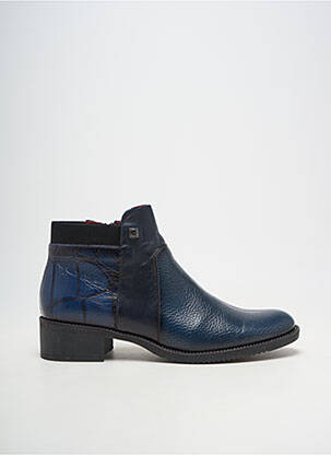 Bottines/boots matière lisse talon de 4 à 6cm bleu JOSE SAENZ femme
