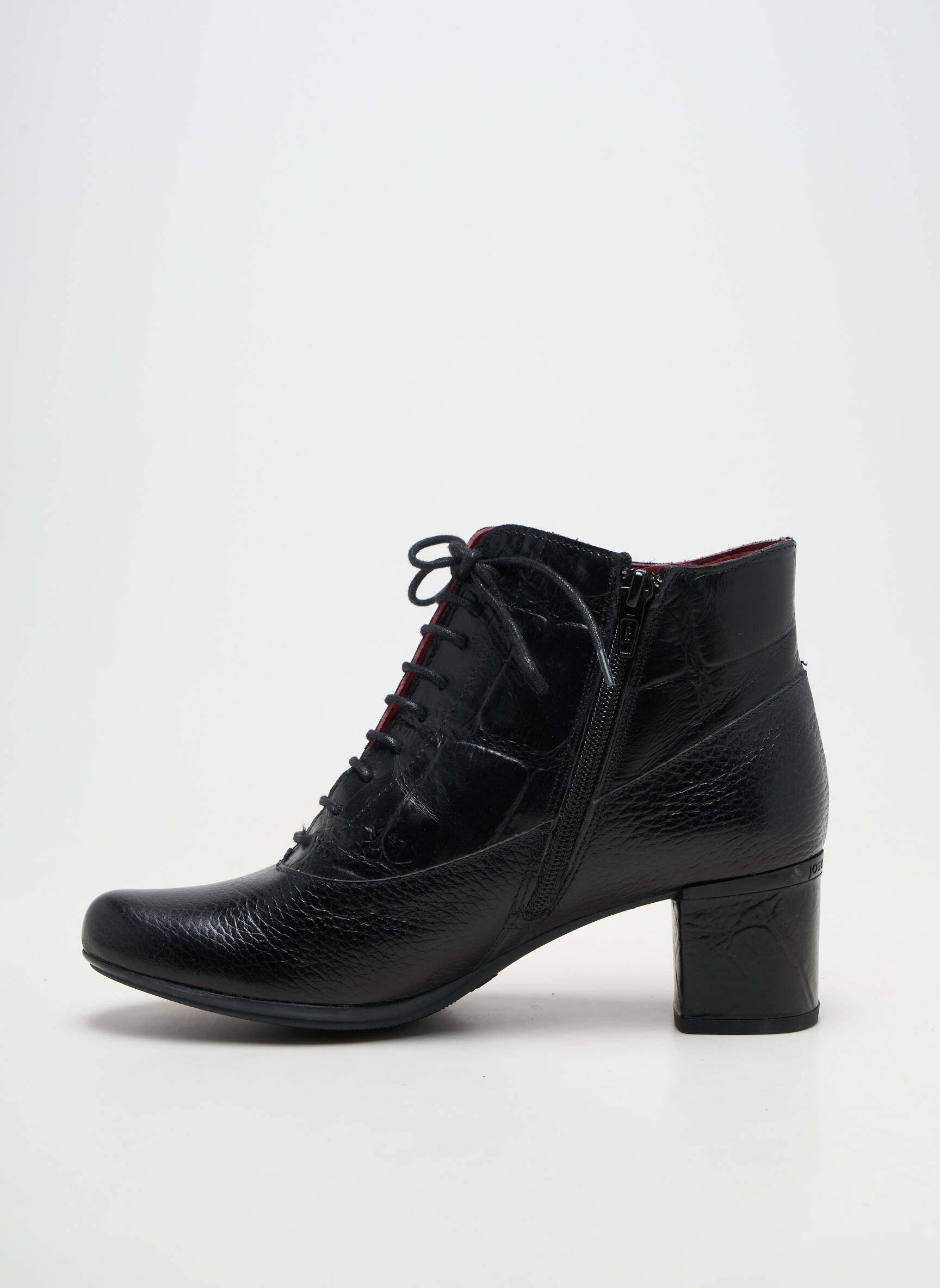 Bottines/boots matière lisse talon de 7 à 9cm noir JOSE SAENZ femme