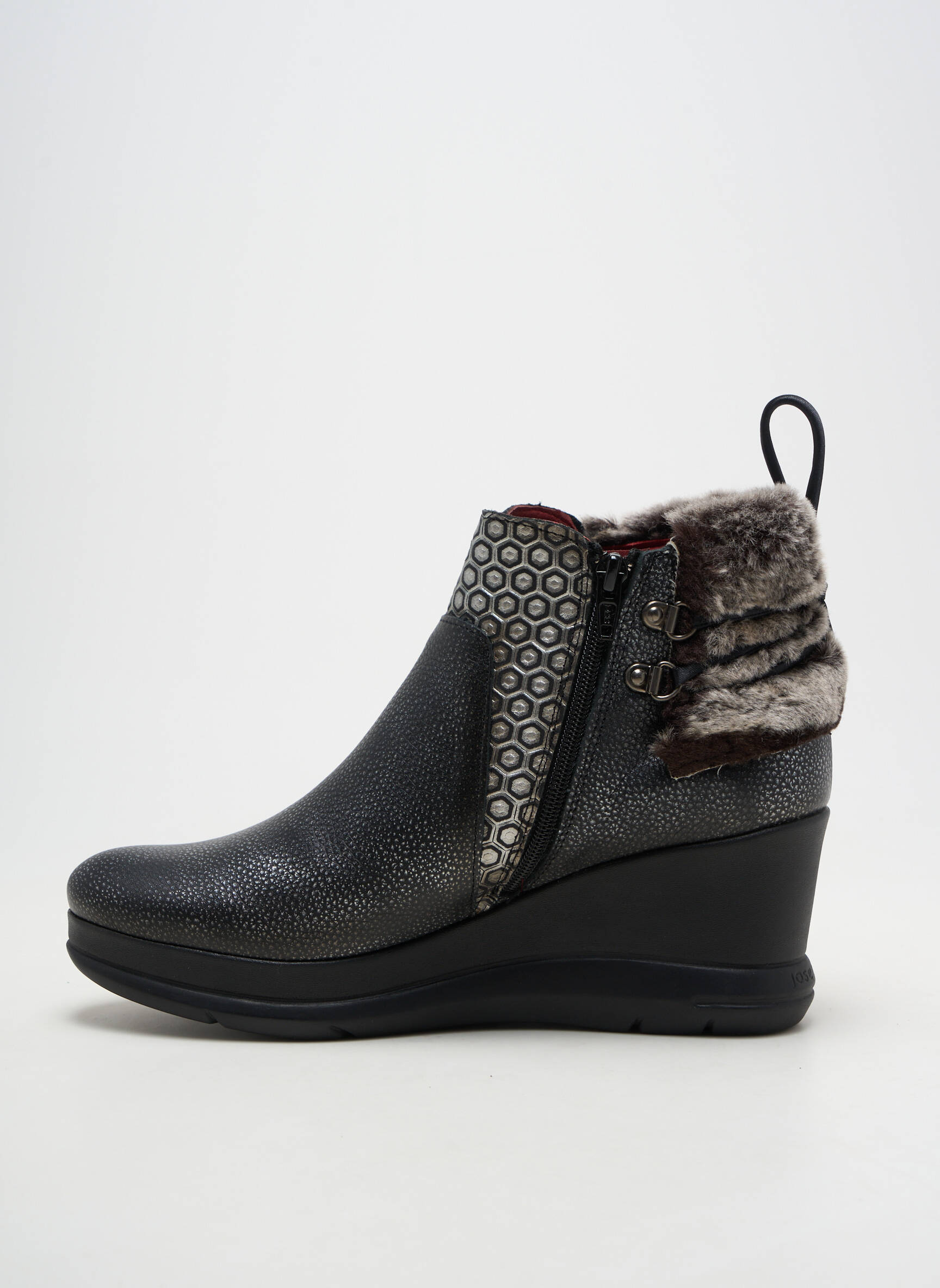 Bottines/boots matière lisse talon de 7 à 9cm noir JOSE SAENZ femme