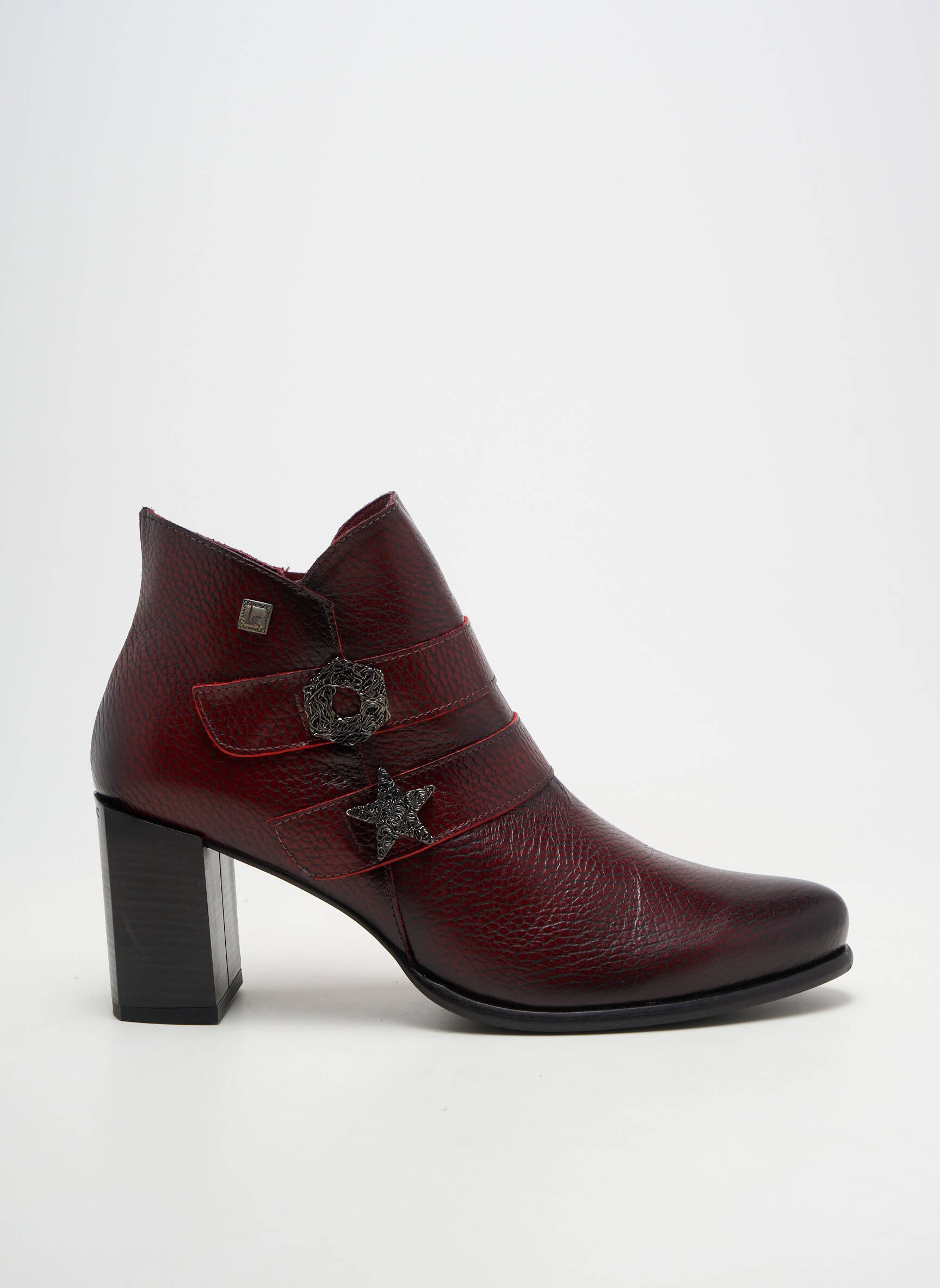 Bottines/boots matière lisse talon de 7 à 9cm rouge JOSE SAENZ femme