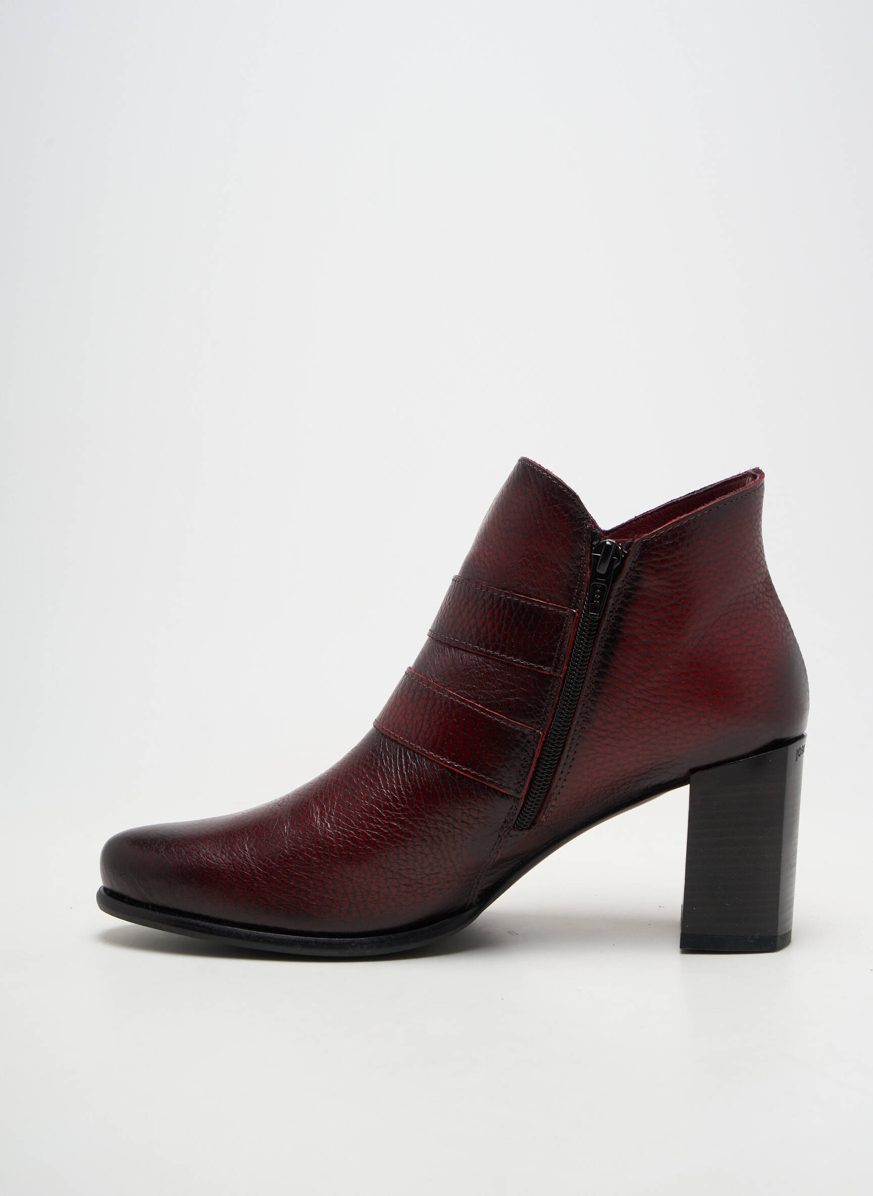 Bottines/boots matière lisse talon de 7 à 9cm rouge JOSE SAENZ femme