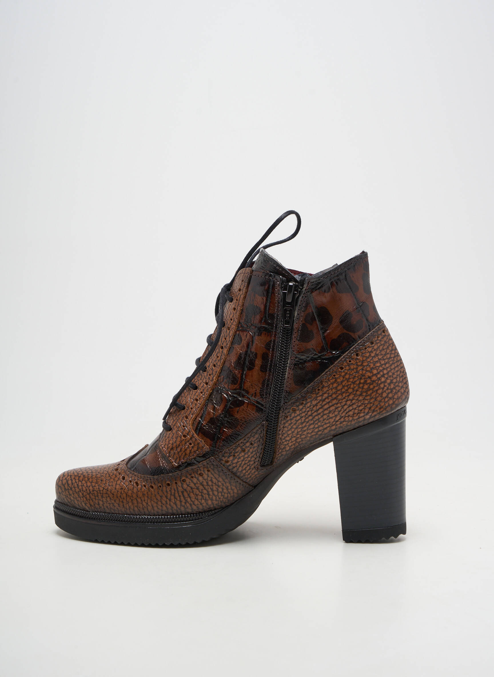 Bottines/boots matière lisse talon de 7 à 9cm marron JOSE SAENZ femme