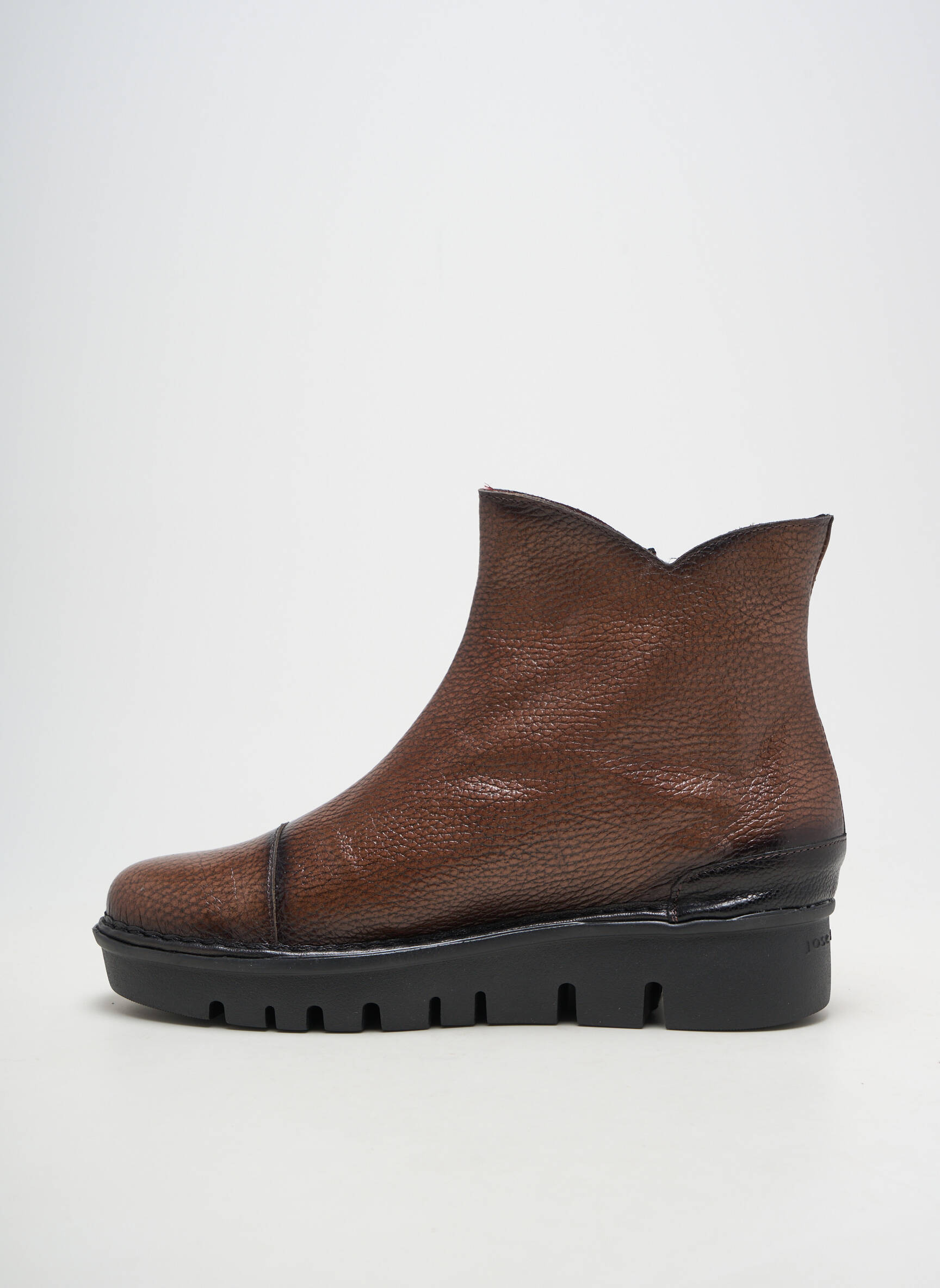 Bottines/boots matière lisse talon de 4 à 6cm marron JOSE SAENZ femme