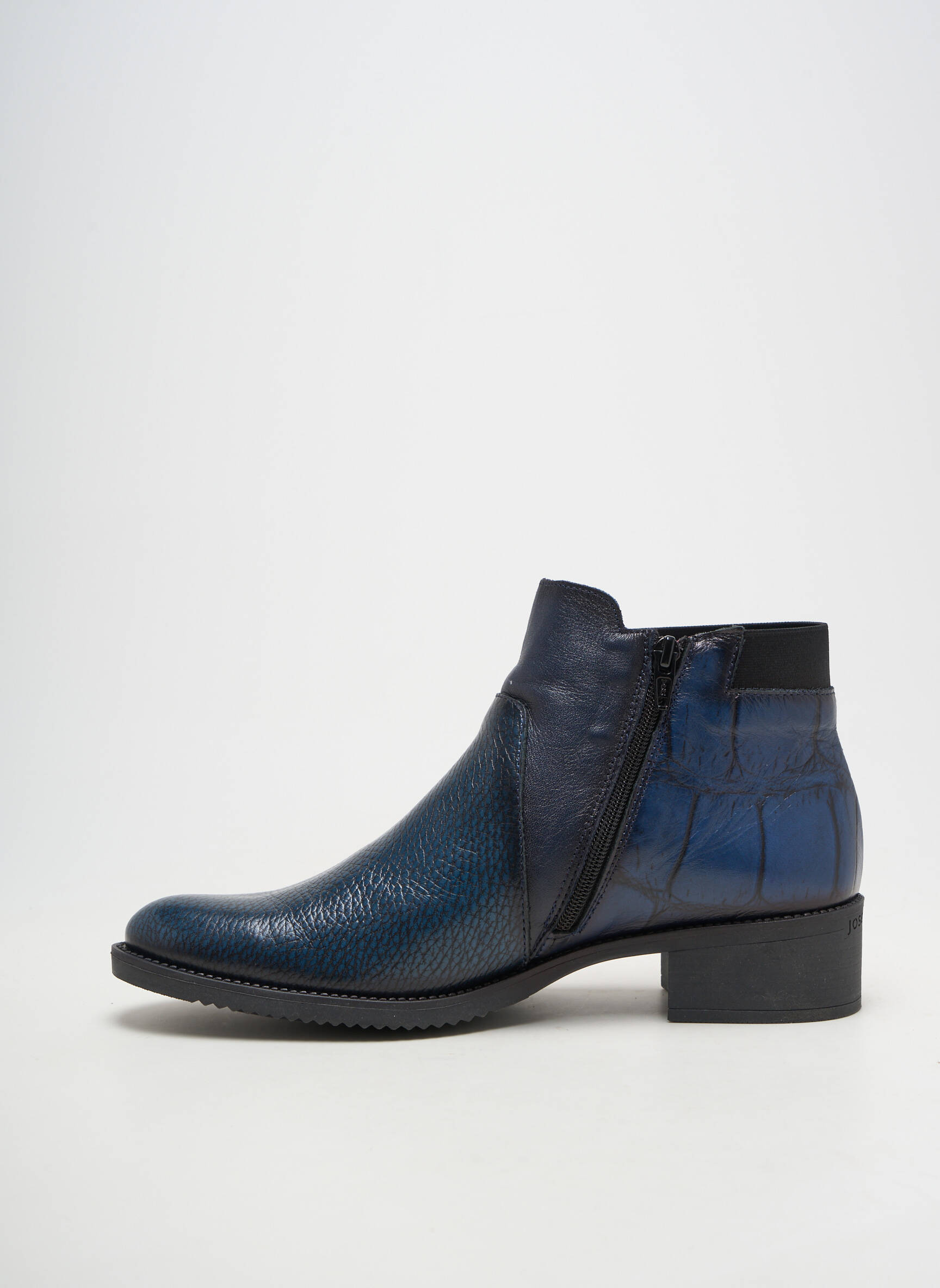 Bottines/boots matière lisse talon de 4 à 6cm bleu JOSE SAENZ femme