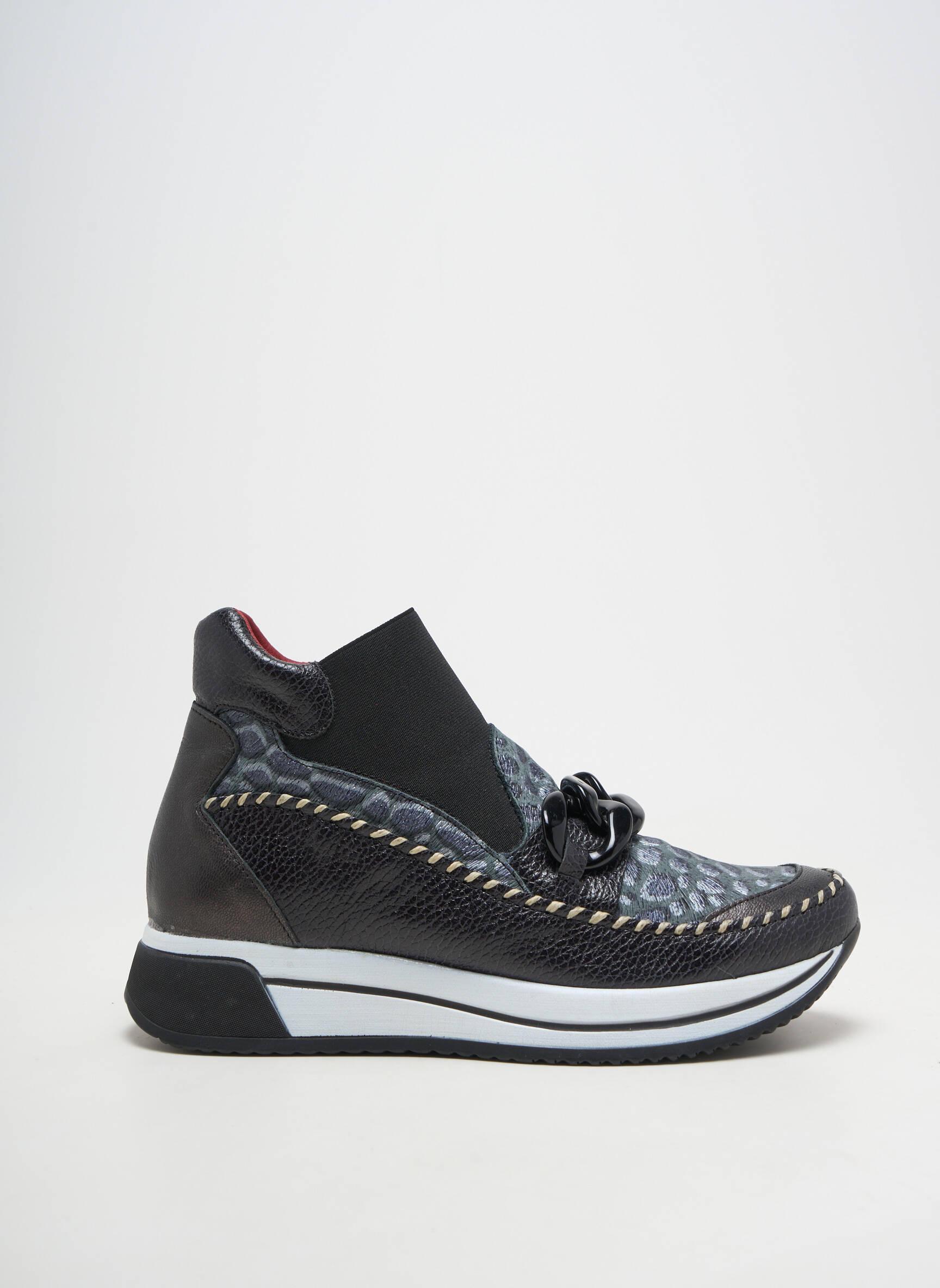 Chaussures de confort matière lisse talon de 4 à 6cm noir JOSE SAENZ femme