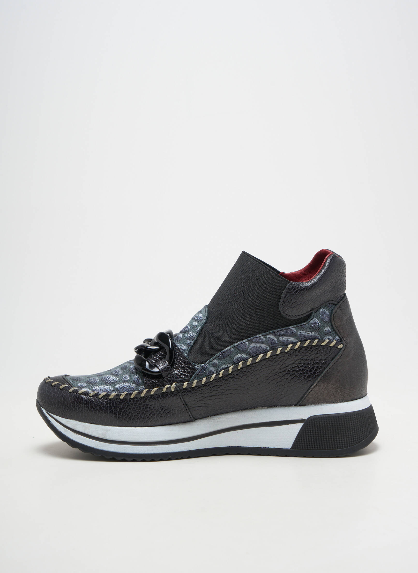 Chaussures de confort matière lisse talon de 4 à 6cm noir JOSE SAENZ femme