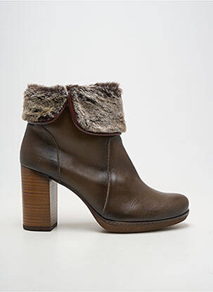 Bottines/boots matière lisse talon de 7 à 9cm marron JOSE SAENZ femme