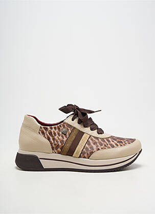 Baskets matière lisse talon plat jusqu'à 3cm beige JOSE SAENZ femme