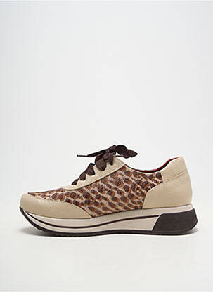 Baskets matière lisse talon plat jusqu'à 3cm beige JOSE SAENZ femme