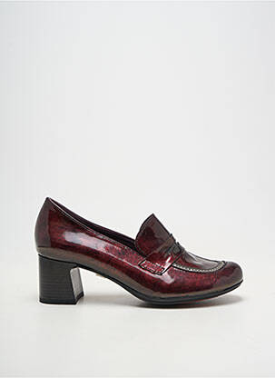 Mocassins tissage vernis talon de 4 à 6cm rouge JOSE SAENZ femme