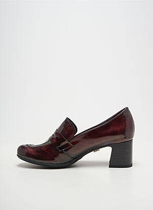 Mocassins tissage vernis talon de 4 à 6cm rouge JOSE SAENZ femme