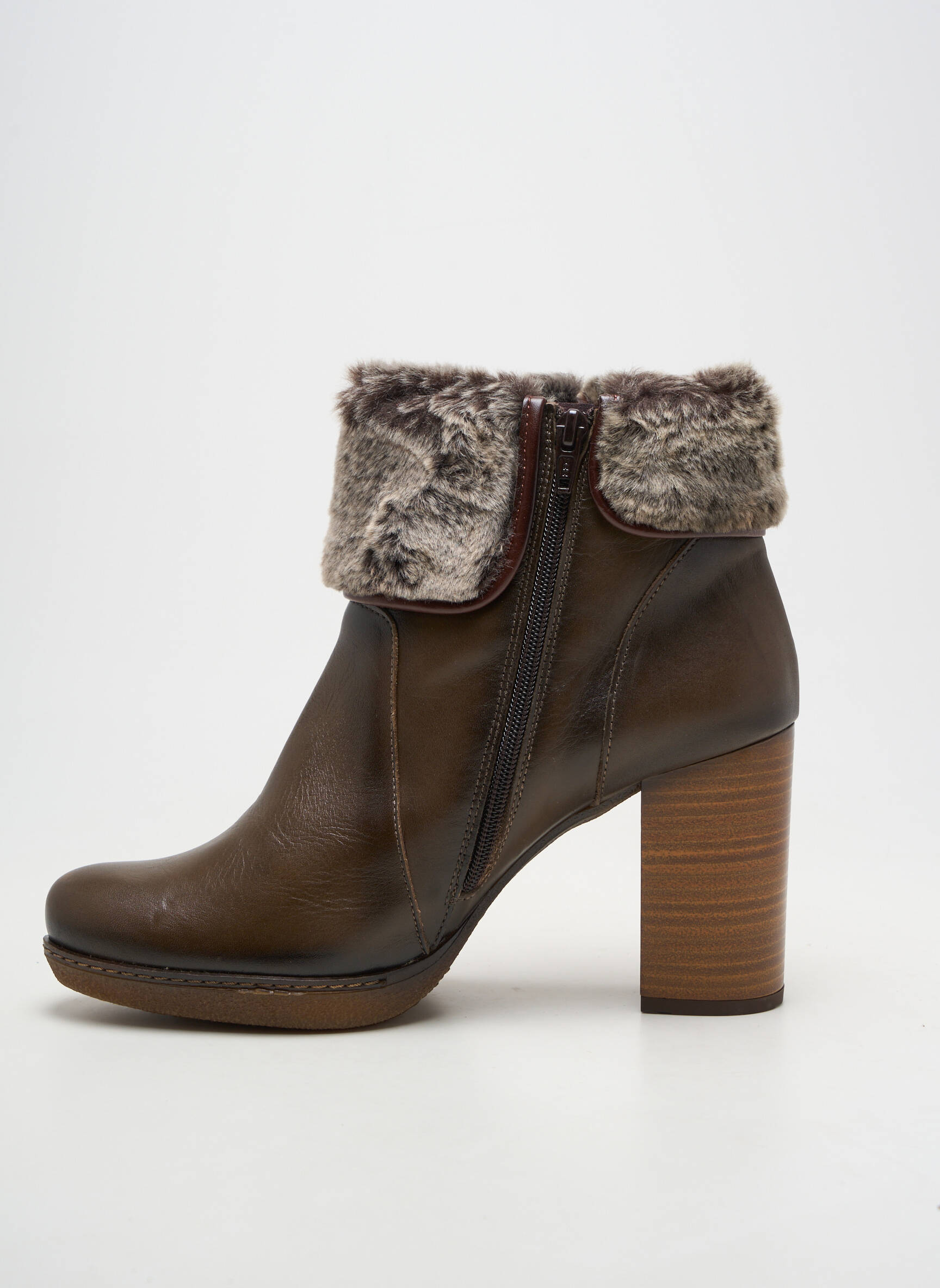 Bottines/boots matière lisse talon de 7 à 9cm marron JOSE SAENZ femme