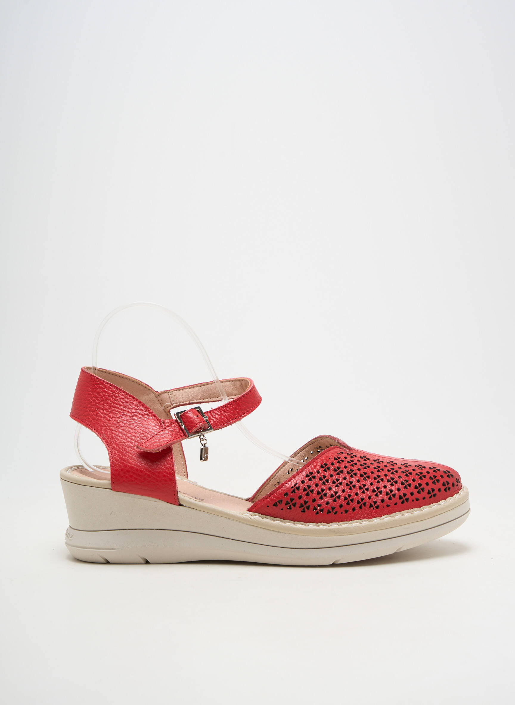 Sandales/nu pieds fermeture boucle(s) talon de 4 à 6cm rouge JOSE SAENZ femme