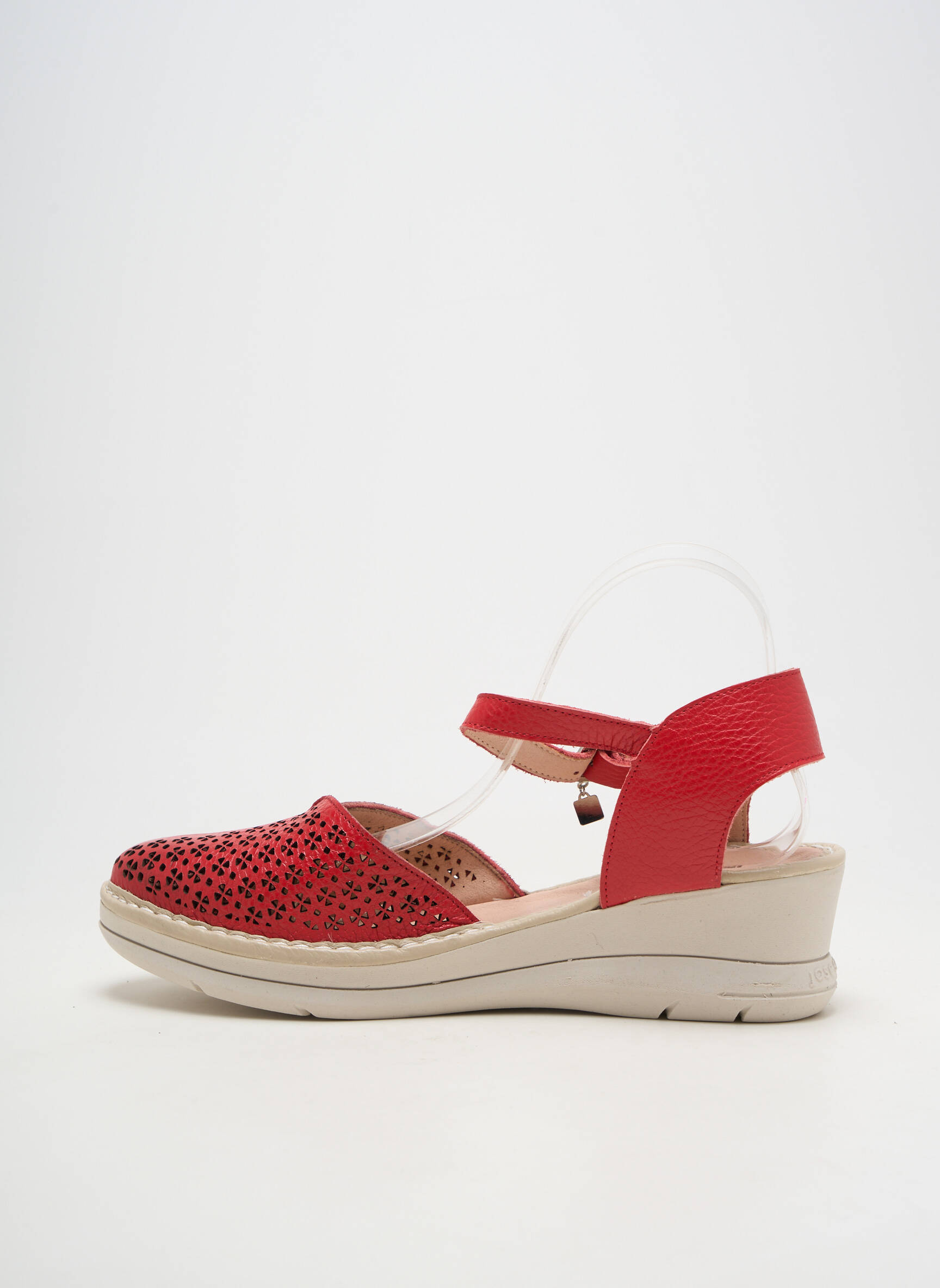 Sandales/nu pieds fermeture boucle(s) talon de 4 à 6cm rouge JOSE SAENZ femme