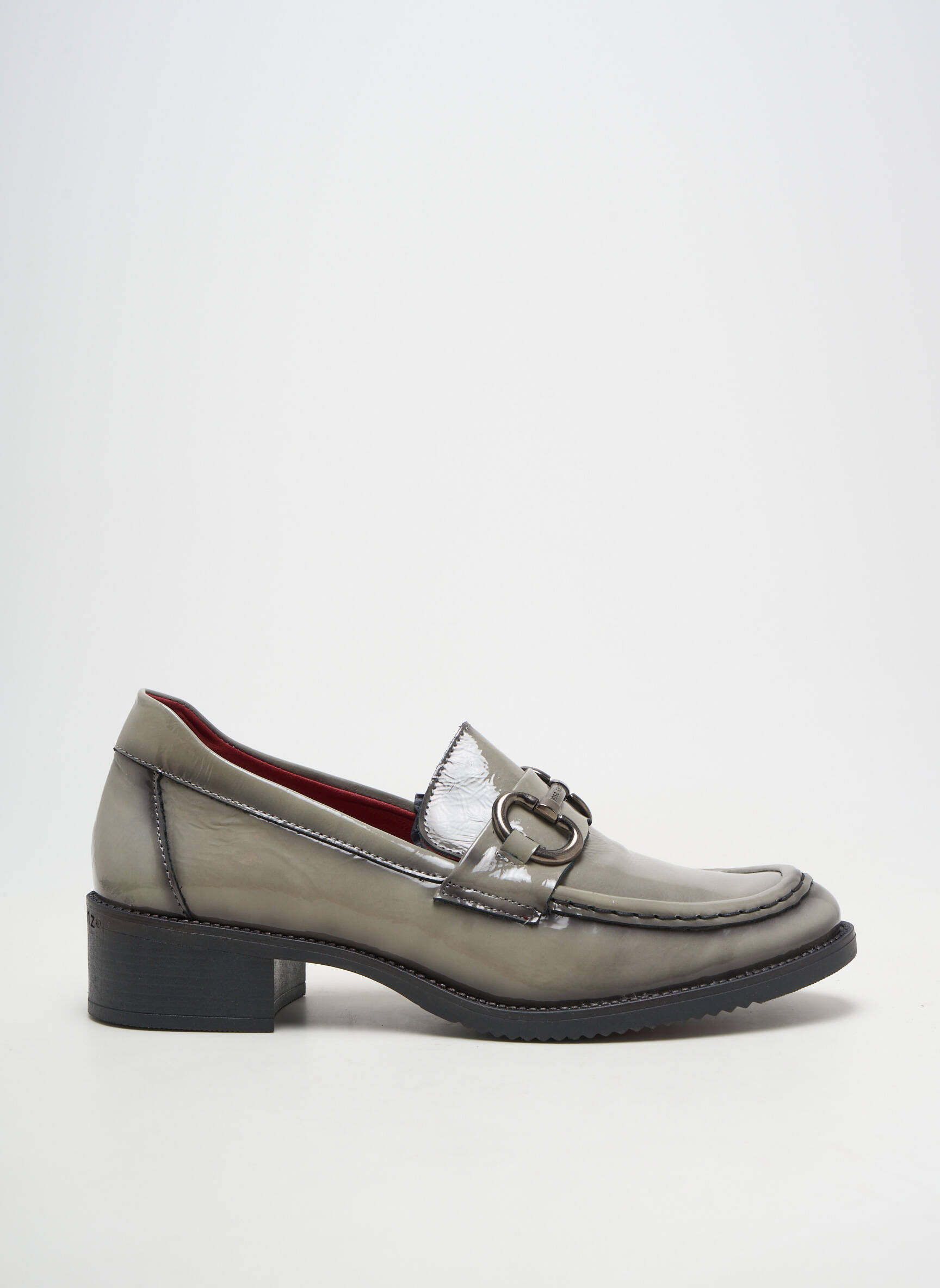 Mocassins matière lisse talon de 4 à 6cm gris JOSE SAENZ femme