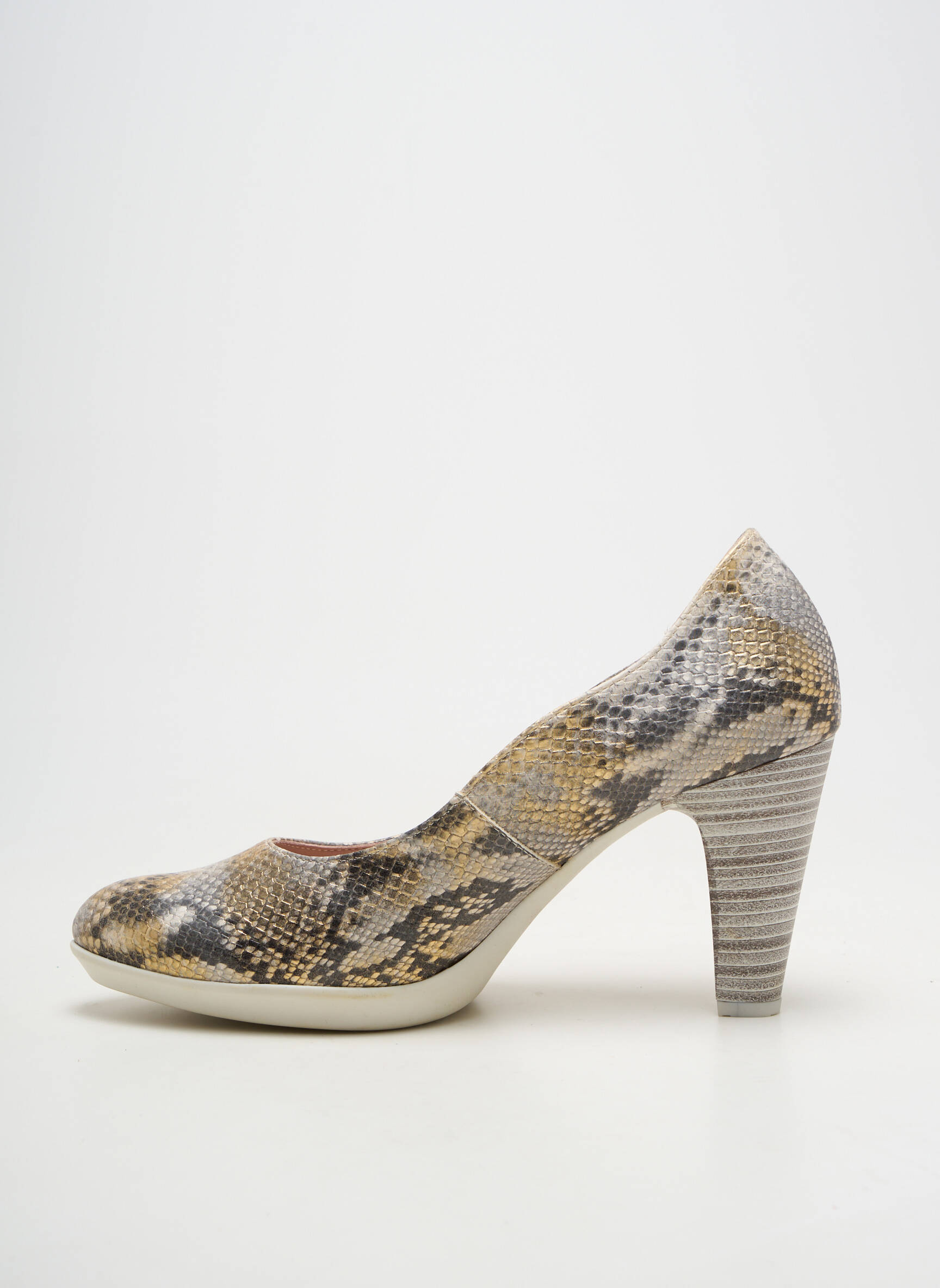 Escarpins tissage satiné talon de 7 à 9cm gris JOSE SAENZ femme