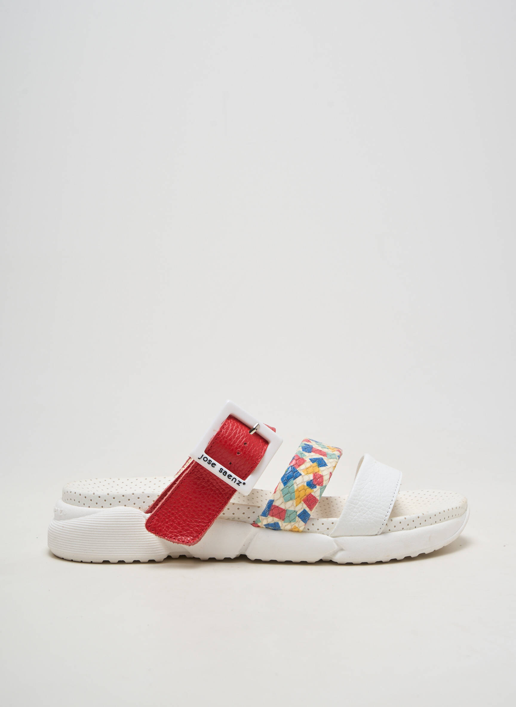 Mules/sabots matière lisse talon plat jusqu'à 3cm blanc JOSE SAENZ femme