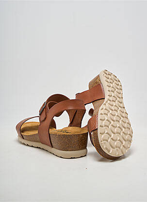 Sandales/nu pieds matière lisse talon de 4 à 6cm marron ARIMA femme