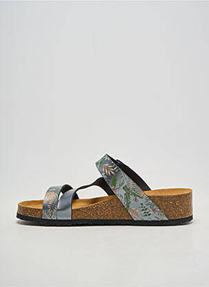 Mules/sabots tissage satiné talon plat jusqu'à 3cm gris ARIMA femme