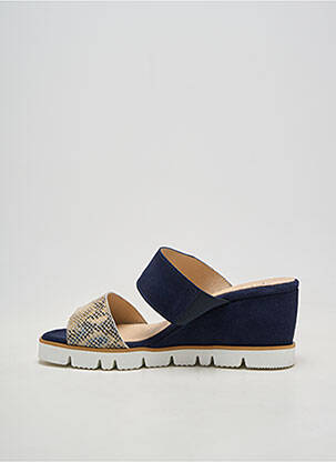 Sandales/nu pieds talon compensé talon de 7 à 9cm bleu REBELLE femme