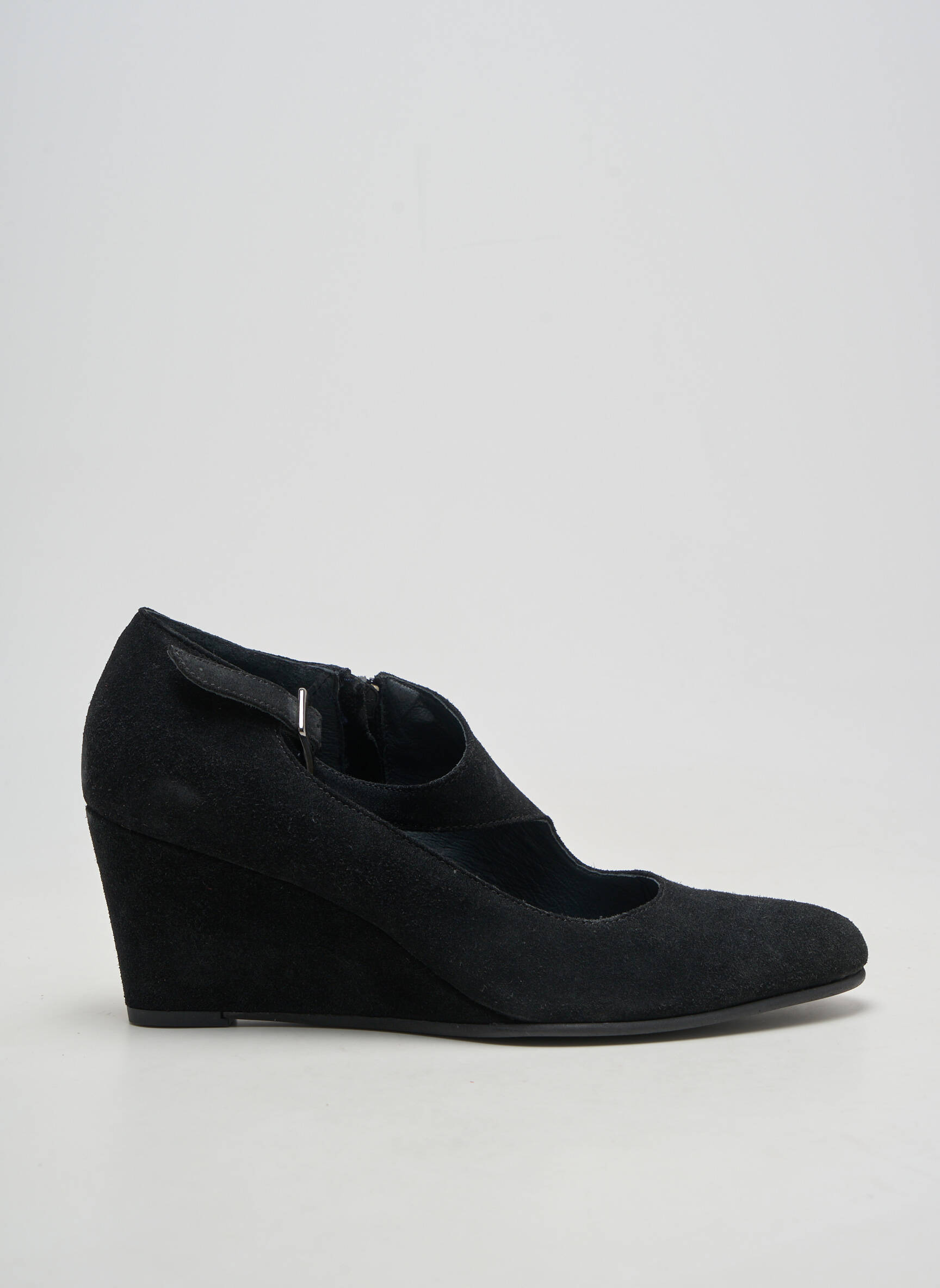 Escarpins nubuck talon de 7 à 9cm noir REBELLE femme
