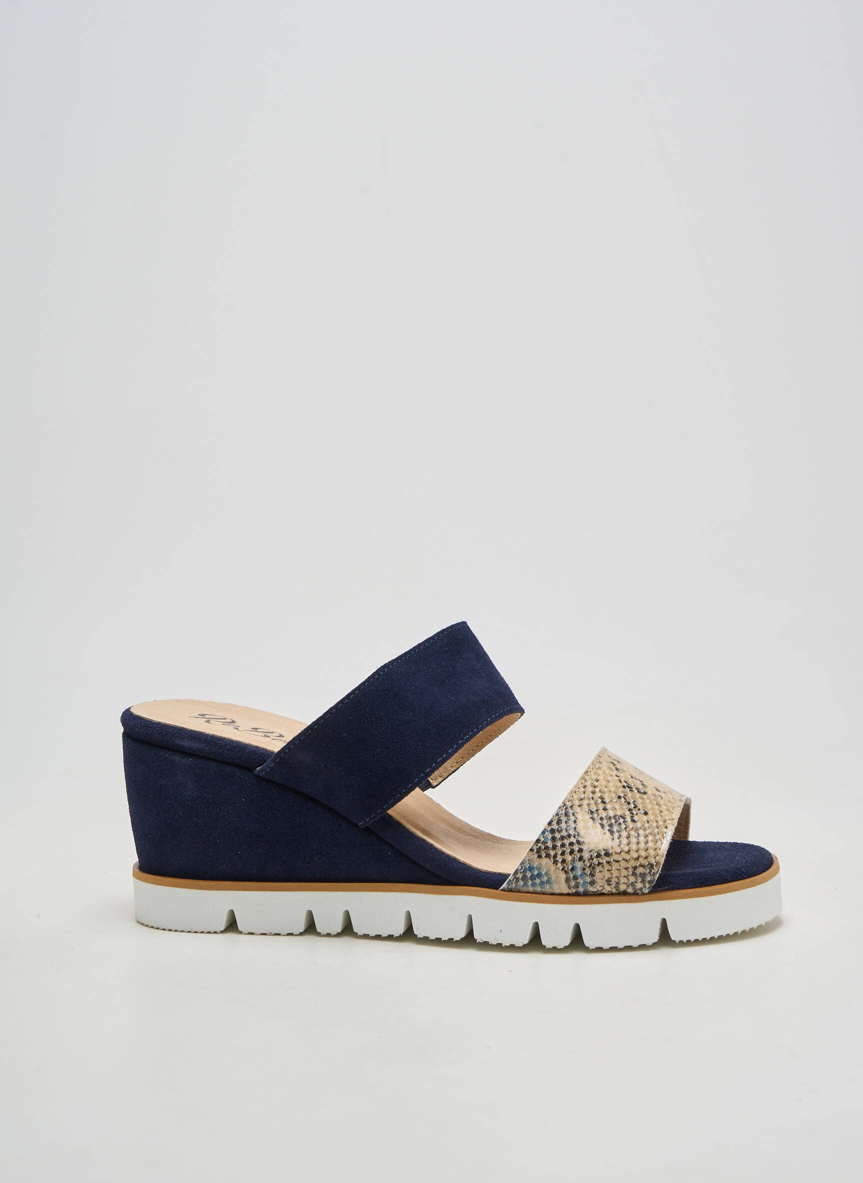 Sandales/nu pieds talon compensé talon de 7 à 9cm bleu REBELLE femme