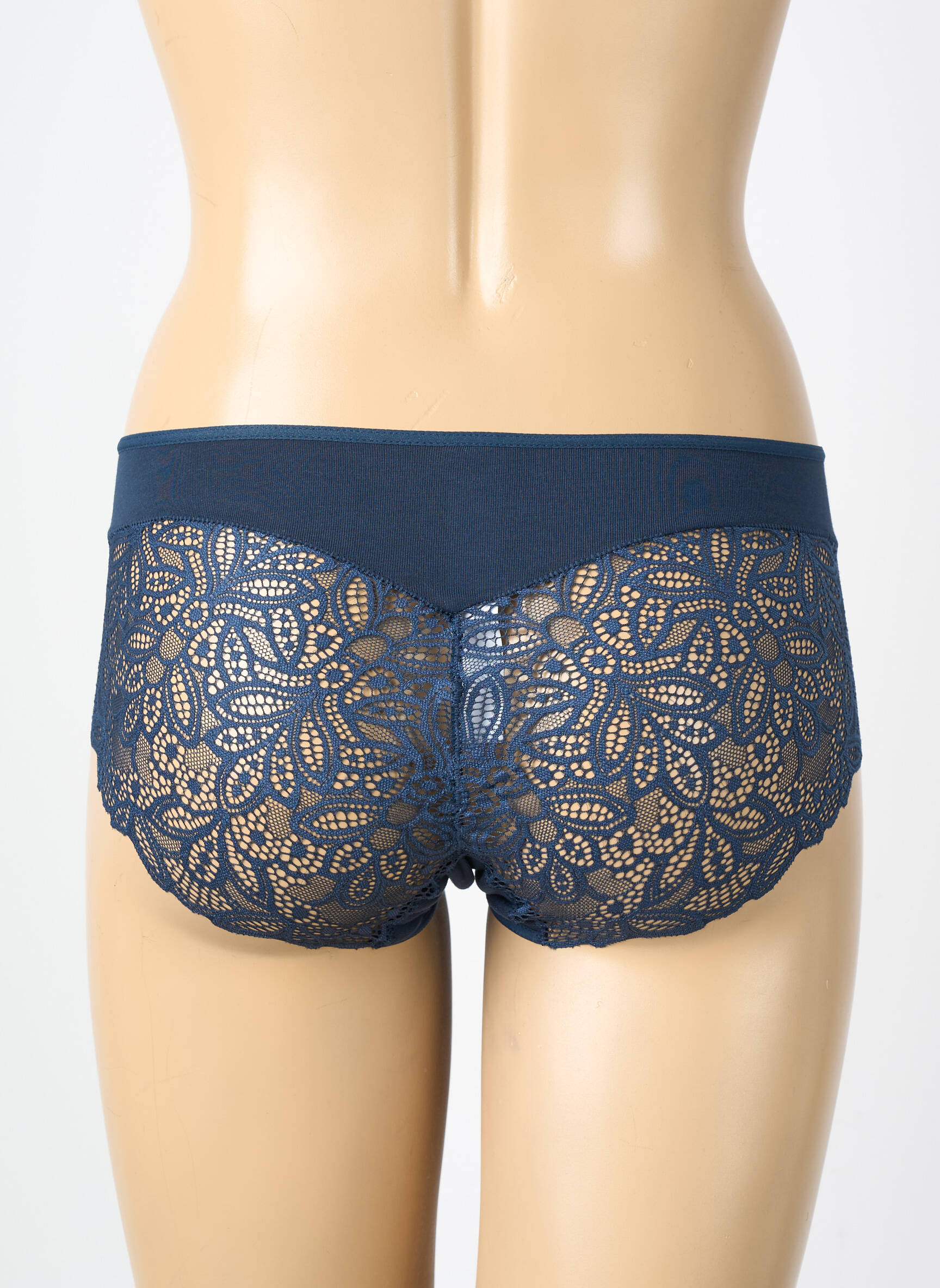 Culotte tissage dentelle bleu JANIRA femme