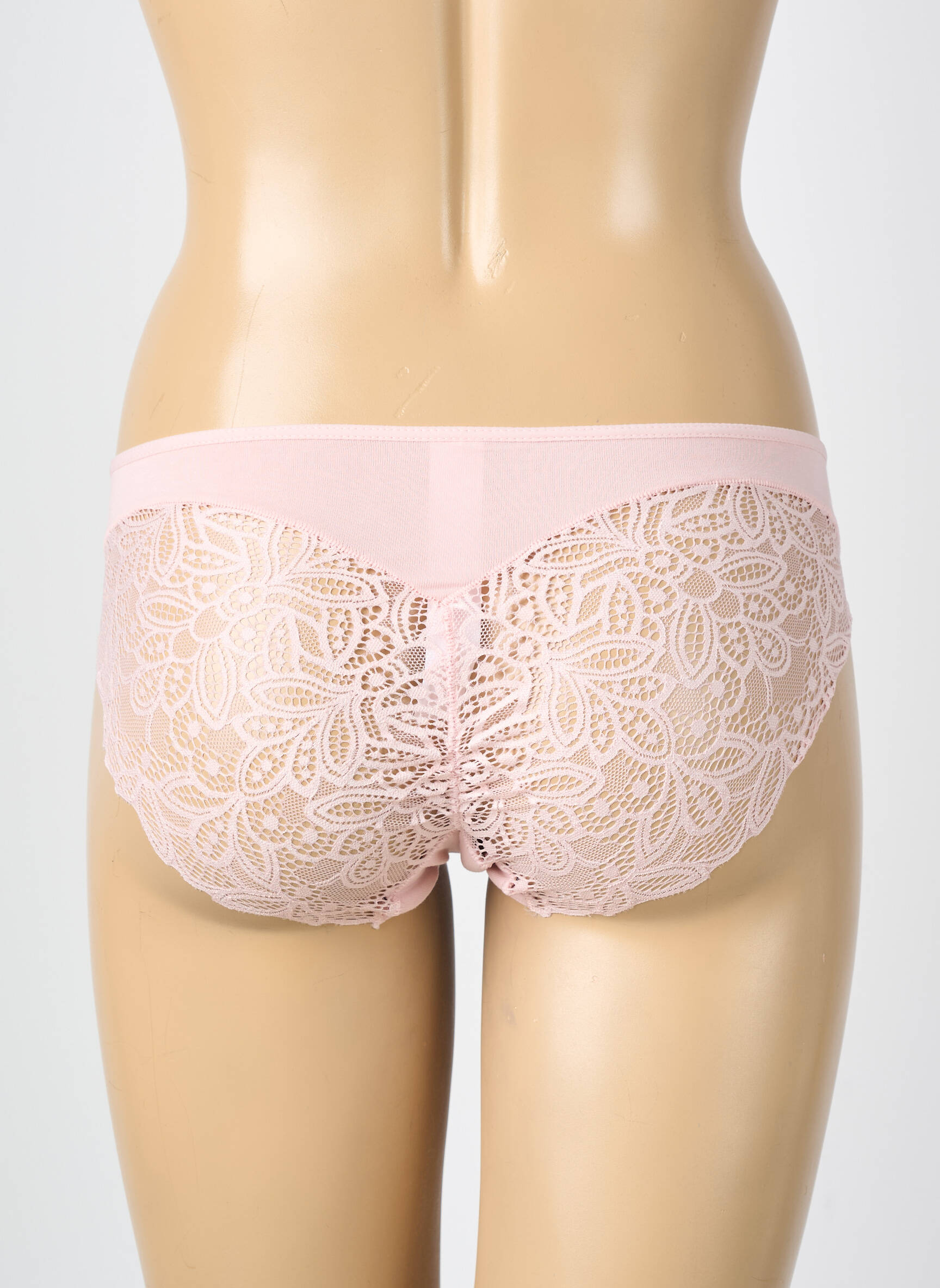 Culotte tissage dentelle rose JANIRA femme