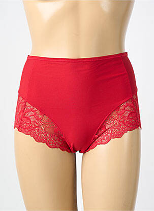 Culotte haute bi-matiére rouge JANIRA femme