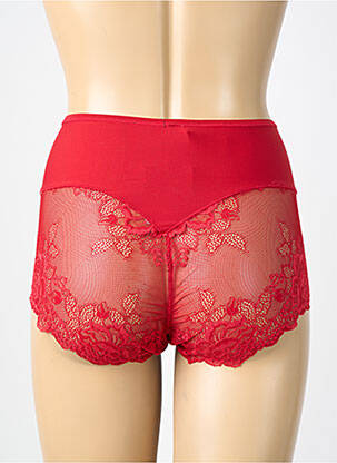 Culotte haute bi-matiére rouge JANIRA femme