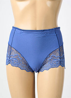 Culotte haute tissage dentelle bleu JANIRA femme