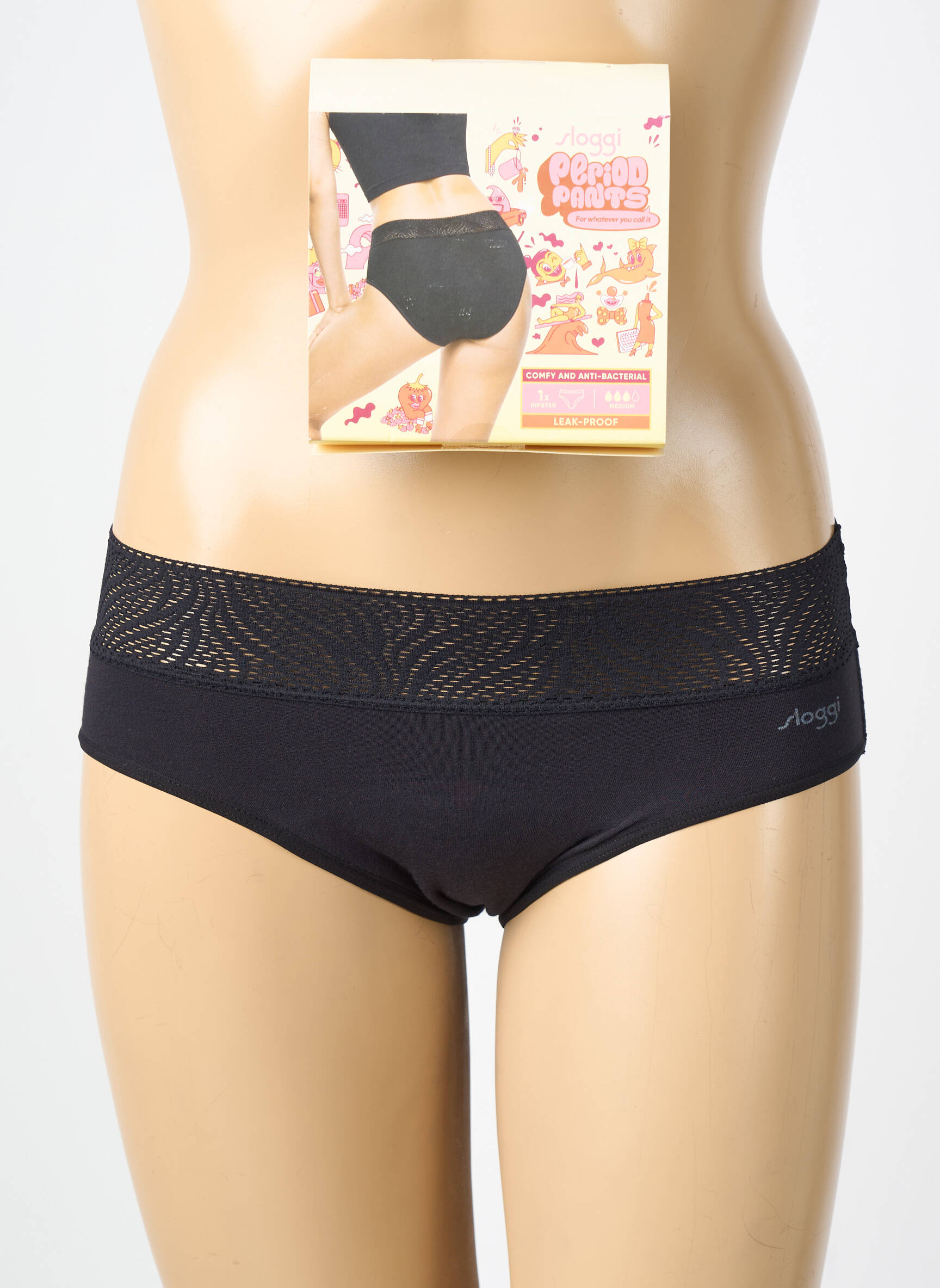 Culotte menstruelle stretch noir SLOGGI femme