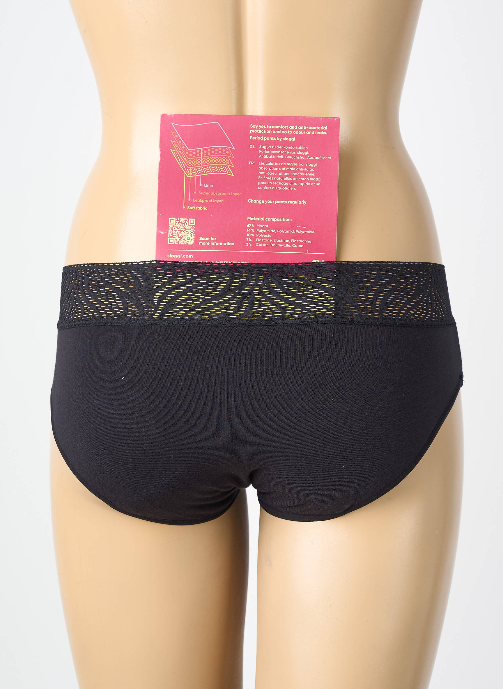 Culotte menstruelle stretch noir SLOGGI femme