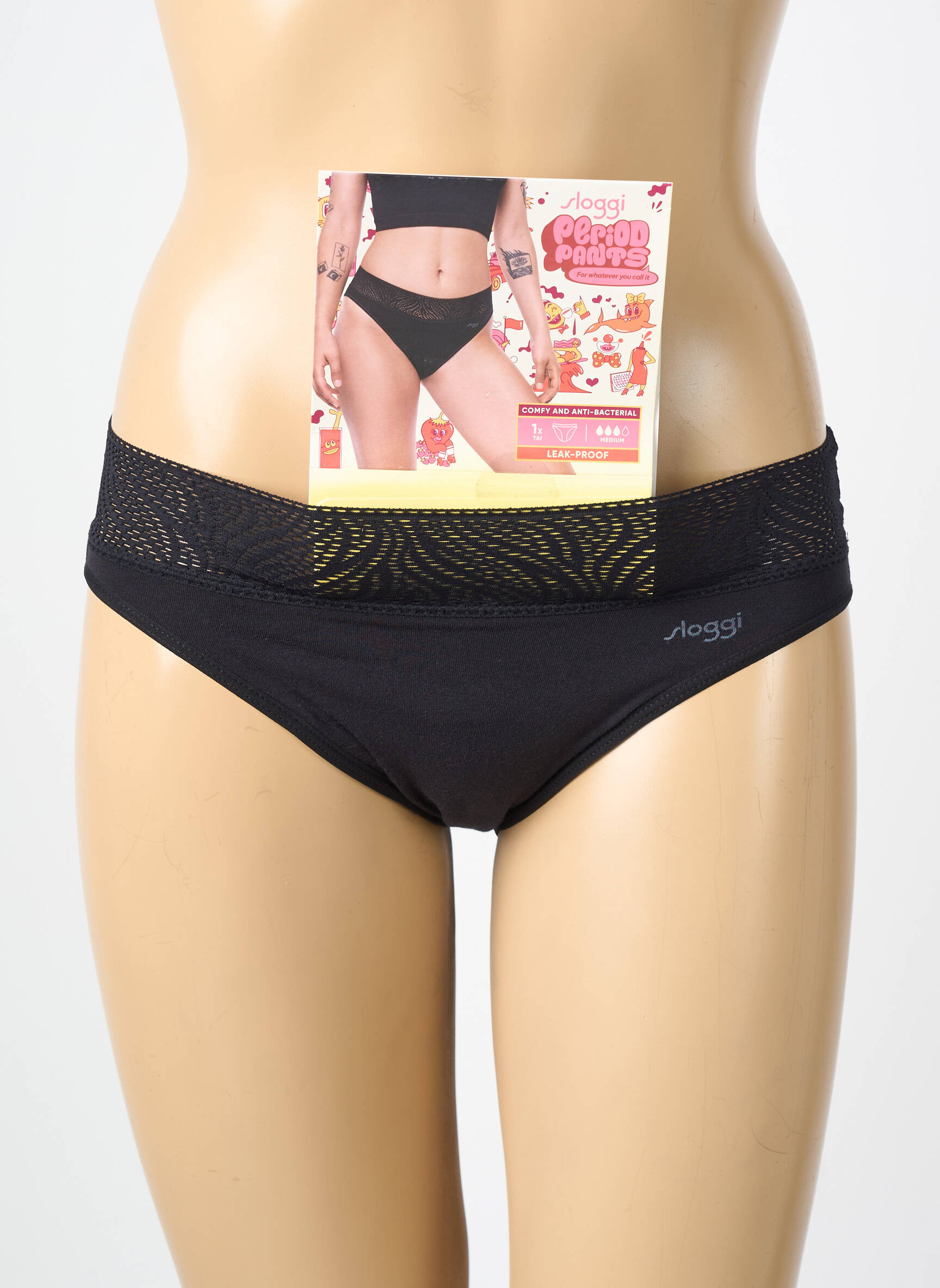 Culotte menstruelle stretch noir SLOGGI femme