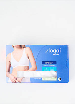 Soutien-gorge sans armature haut soutien-gorge emboitant blanc SLOGGI femme