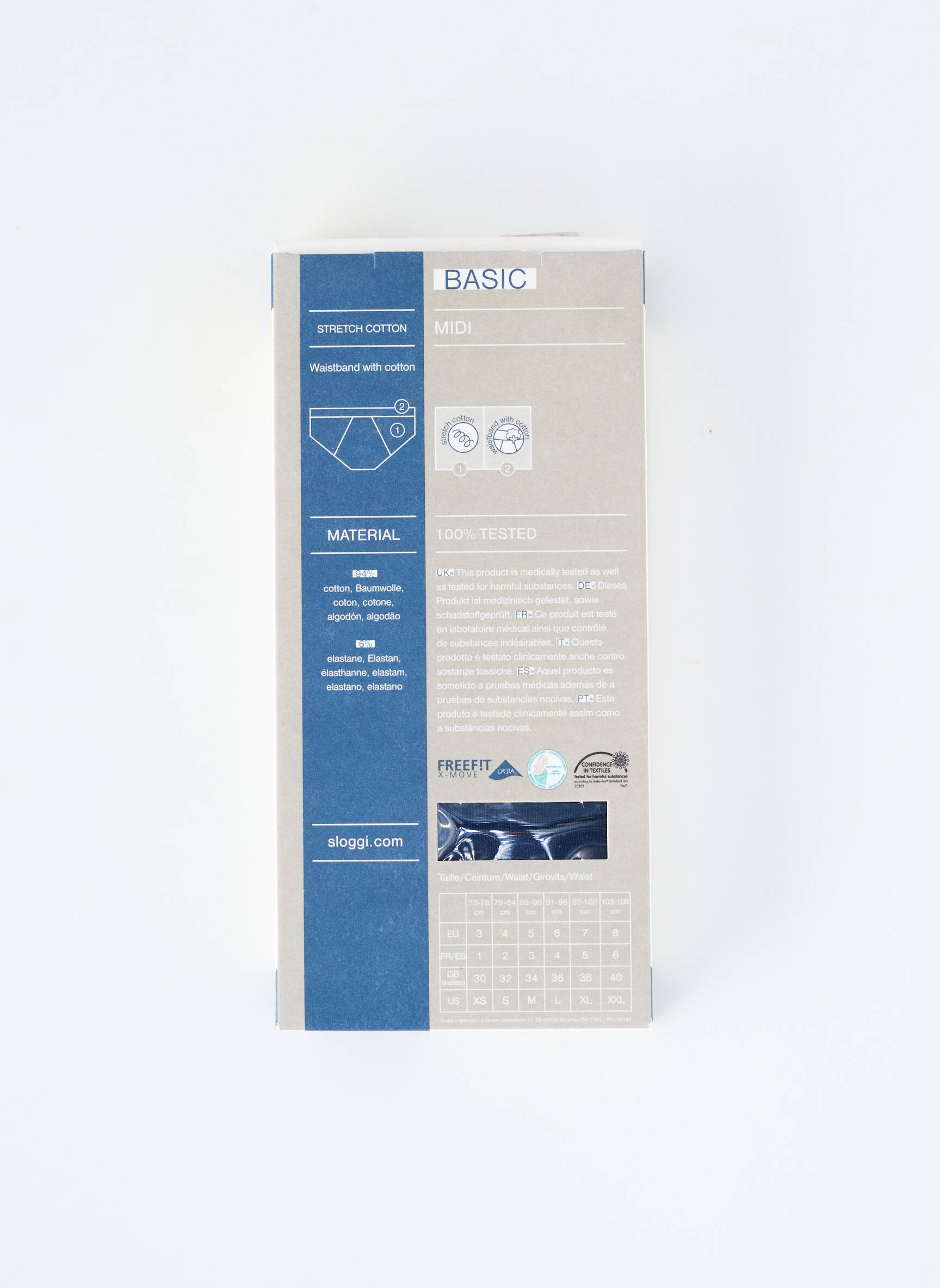 Slip tissage popeline bleu SLOGGI homme