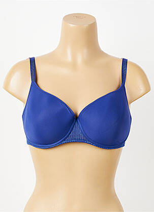 Soutien-gorge effet matière satinée haut soutien-gorge moulé bleu PASSIONATA femme
