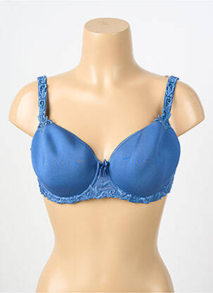 Soutien-gorge effet matière satinée haut soutien-gorge moulé bleu SIMONE PERELE femme