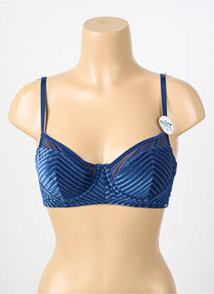 Soutien-gorge effet matière satinée haut soutien-gorge moulé bleu DORINA femme